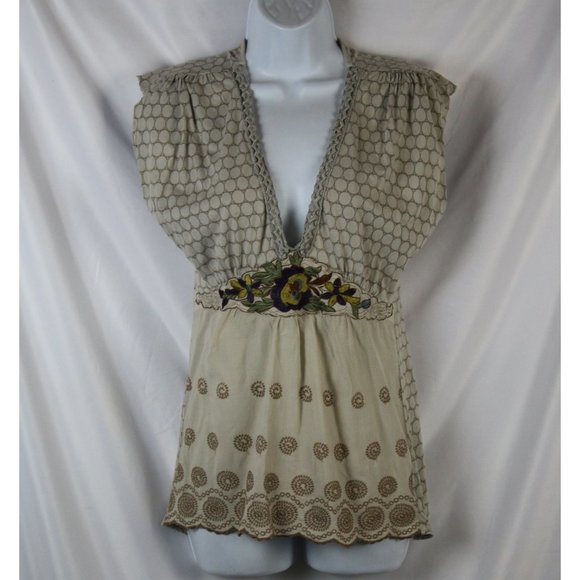 Anthropologie Language Brown Blouse - Picture 2 of 12